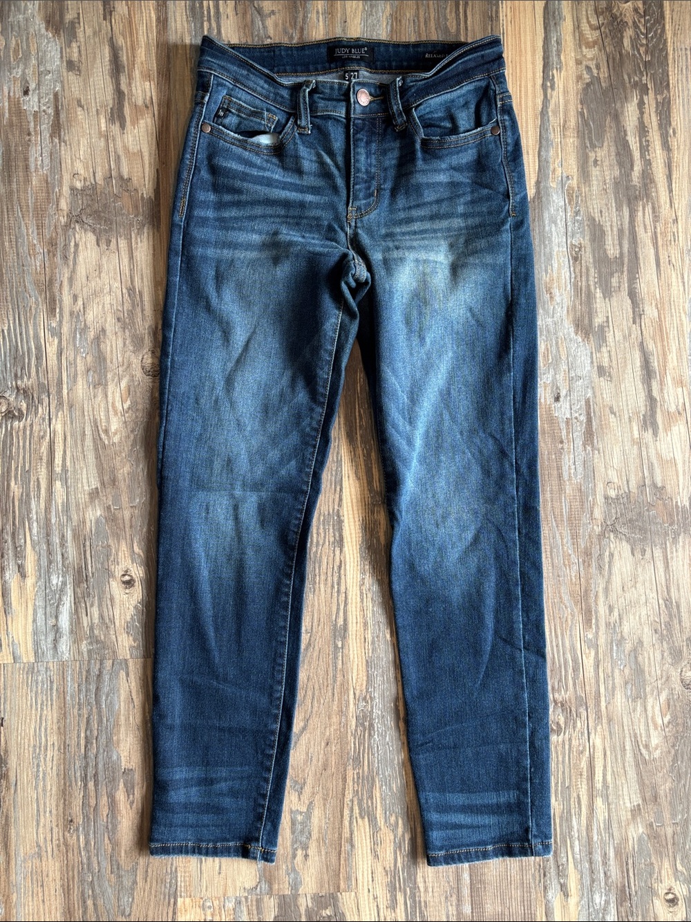Judy Blue Indigo Relaxed Fit Jeans Size 5/27